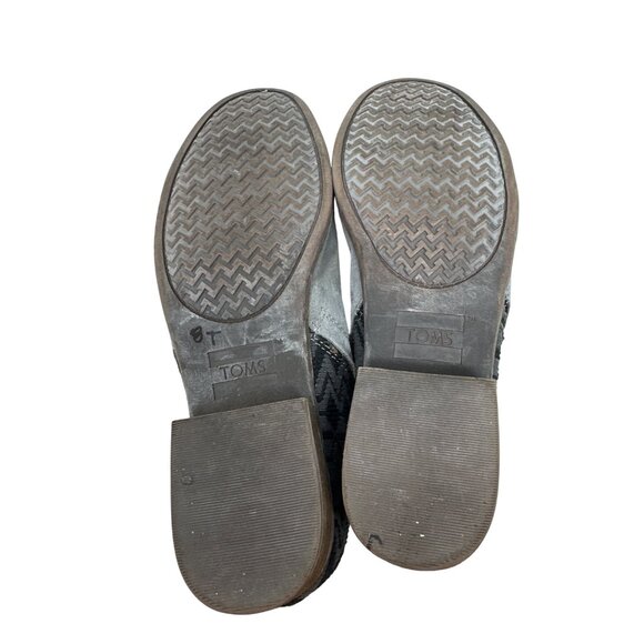 Toms Shaye  Womens Gray Suede & Black Patterned Slip-On Booties Low Heel Size 9W - Picture 12 of 12